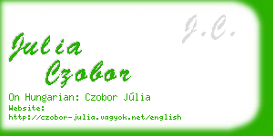 julia czobor business card