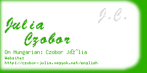 julia czobor business card